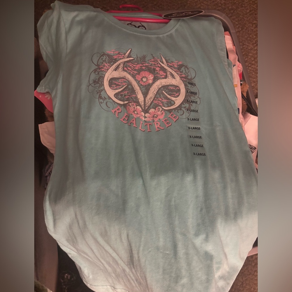 Realtree Kids Teal Graphic Tee